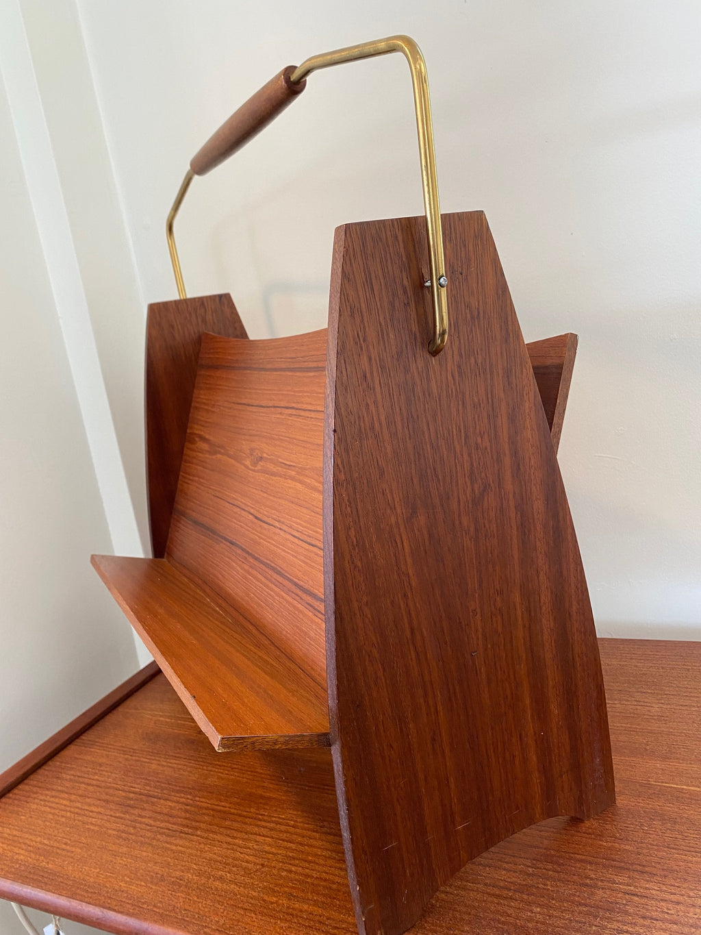 MCM Solid Teak Book and Magazine Stand - Cook Street Vintage