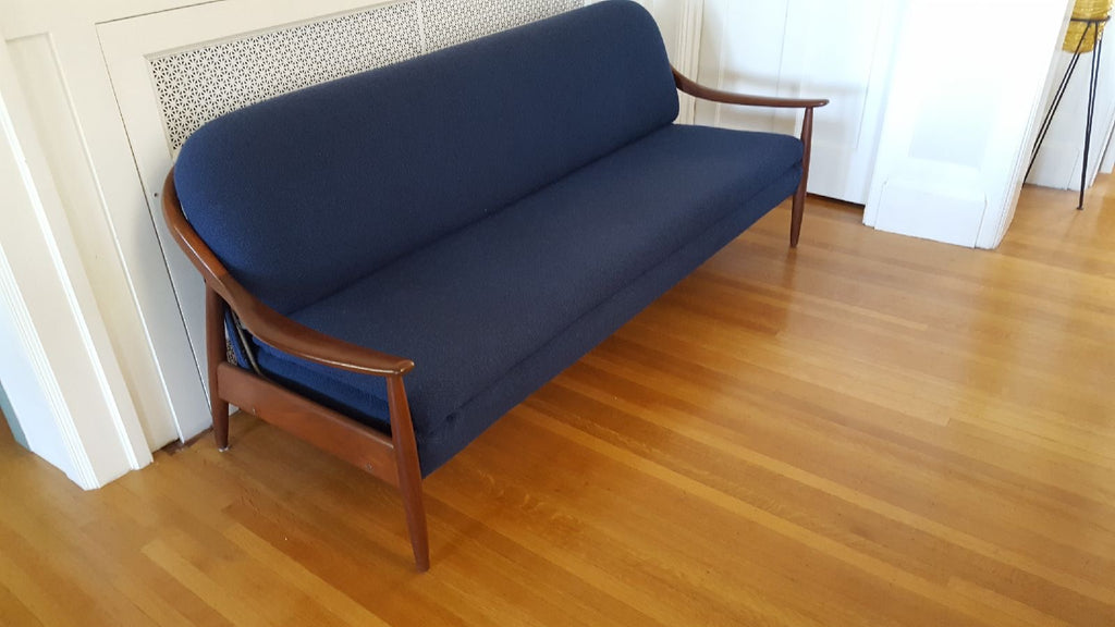 Greaves & Thomas Metamorphic Teak Frame Sofa Bed- Cook Street Vintage