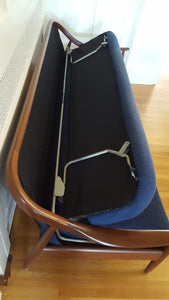 Greaves & Thomas Metamorphic Teak Frame Sofa Bed- Cook Street Vintage